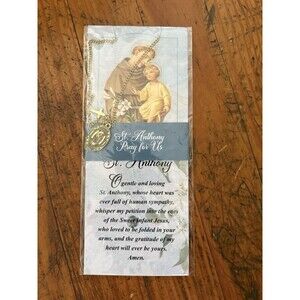 St. Anthony Gold Toned Necklace Religious Catholic Jewelry NWT